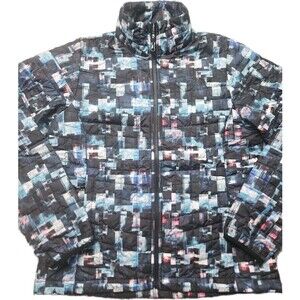 The North Face Thermoball Jacket Multi Glitch Print Puffer Women’s Size Large